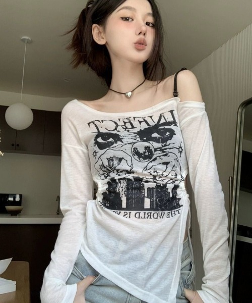 Ritzy(リッツィー)の「片肩オフショルダートップス(Tシャツ/カットソー・レディース・ブラック・M)」の10枚目の写真