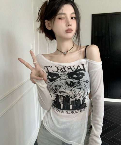 Ritzy(リッツィー)の「片肩オフショルダートップス(Tシャツ/カットソー・レディース・ブラック・M)」の16枚目の写真