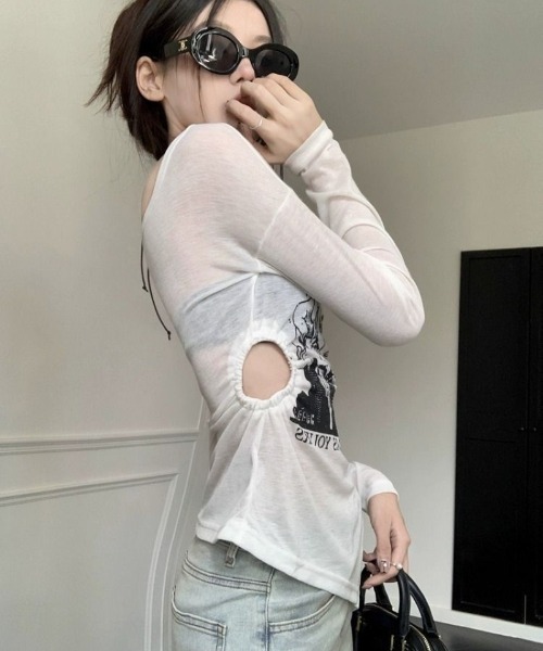 Ritzy(リッツィー)の「片肩オフショルダートップス(Tシャツ/カットソー・レディース・ブラック・M)」の17枚目の写真