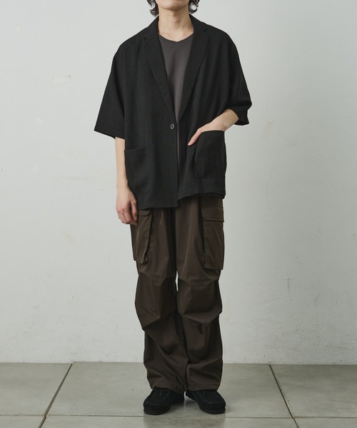 COLONY 2139（コロニートゥーワンスリーナイン）の「セットアップ対応/ サマーツイード半袖シャツジャケット（シャツ/ブラウス・メンズ・ブラック/ネイビー・MEDIUM/LARGE）」の6枚目の写真