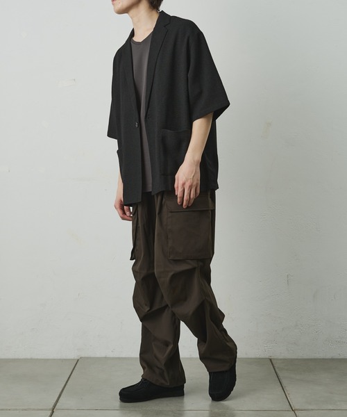 COLONY 2139（コロニートゥーワンスリーナイン）の「セットアップ対応/ サマーツイード半袖シャツジャケット（シャツ/ブラウス・メンズ・ブラック/ネイビー・MEDIUM/LARGE）」の7枚目の写真