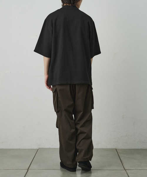 COLONY 2139（コロニートゥーワンスリーナイン）の「セットアップ対応/ サマーツイード半袖シャツジャケット（シャツ/ブラウス・メンズ・ブラック/ネイビー・MEDIUM/LARGE）」の8枚目の写真