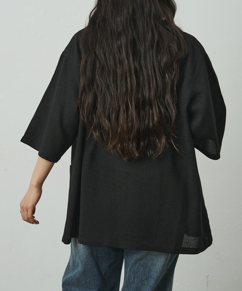 COLONY 2139（コロニートゥーワンスリーナイン）の「セットアップ対応/ サマーツイード半袖シャツジャケット（シャツ/ブラウス・メンズ・ブラック/ネイビー・MEDIUM/LARGE）」の12枚目の写真