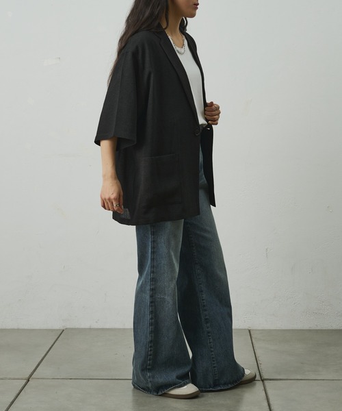 COLONY 2139（コロニートゥーワンスリーナイン）の「セットアップ対応/ サマーツイード半袖シャツジャケット（シャツ/ブラウス・メンズ・ブラック/ネイビー・MEDIUM/LARGE）」の16枚目の写真