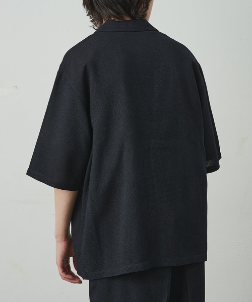 COLONY 2139（コロニートゥーワンスリーナイン）の「セットアップ対応/ サマーツイード半袖シャツジャケット（シャツ/ブラウス・メンズ・ブラック/ネイビー・MEDIUM/LARGE）」の19枚目の写真