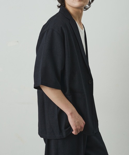 COLONY 2139（コロニートゥーワンスリーナイン）の「セットアップ対応/ サマーツイード半袖シャツジャケット（シャツ/ブラウス・メンズ・ブラック/ネイビー・MEDIUM/LARGE）」の20枚目の写真