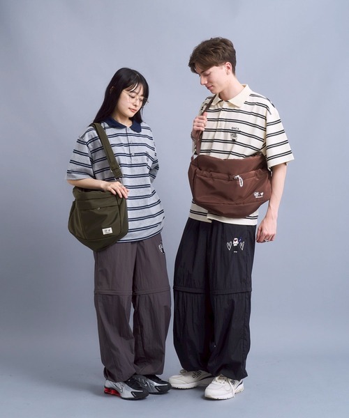 kaoyorinakami（カオヨリナカミ）の「Connie border polo / コニーボーダーポロシャツ（ポロシャツ・メンズ・グレー/ブラック/アイボリー・X-LARGE/SMALL/MEDIUM/LARGE）」の6枚目の写真
