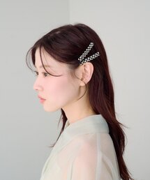 Kastane | 【fiw.】ブロックチェックバレッタ(バレッタ/ヘアクリップ)