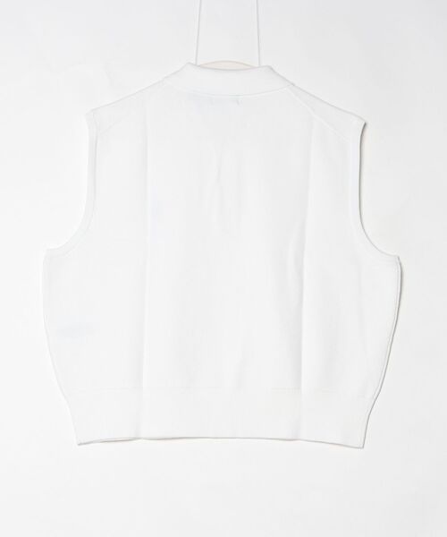 POLO RALPH LAUREN（ポロ ラルフ ローレン）の「コットン クロップド スリーブレス ポロ セーター（ニット/セーター・レディース・ホワイト・L/M/S/XS）」の7枚目の写真