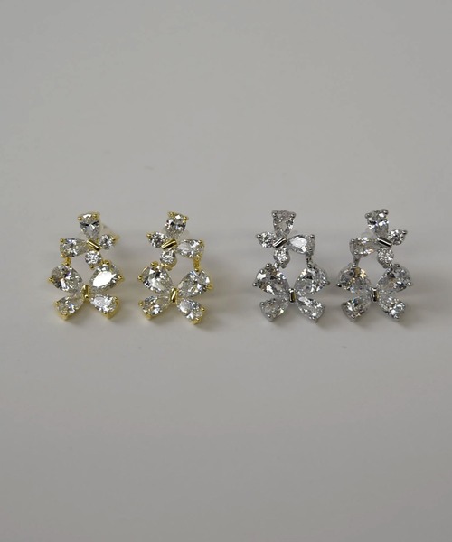 LA MUe(ラミュー)の「【LA MUE】シルバー925ポスト バタフライ ビジュー ピアス(ピアス(両耳用)・レディース・シルバー・FREE)」の10枚目の写真