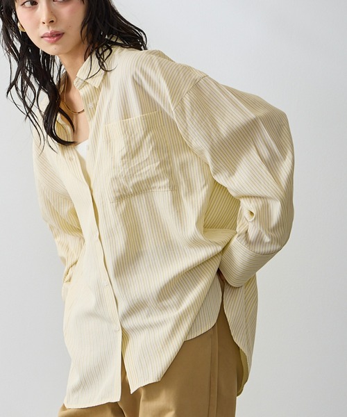 Anclear oui(アンクリアウィ)の「バブーシュカ付きシャツブラウス(シャツ/ブラウス・レディース・ブルー/Yellow/PINK・F)」の3枚目の写真