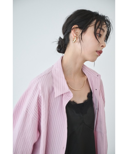 Anclear oui(アンクリアウィ)の「バブーシュカ付きシャツブラウス(シャツ/ブラウス・レディース・ブルー/Yellow/PINK・F)」の5枚目の写真