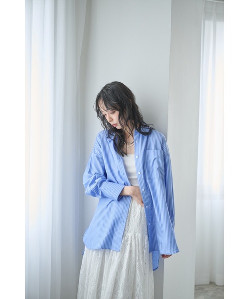 Anclear oui(アンクリアウィ)の「バブーシュカ付きシャツブラウス(シャツ/ブラウス・レディース・ブルー/Yellow/PINK・F)」の14枚目の写真