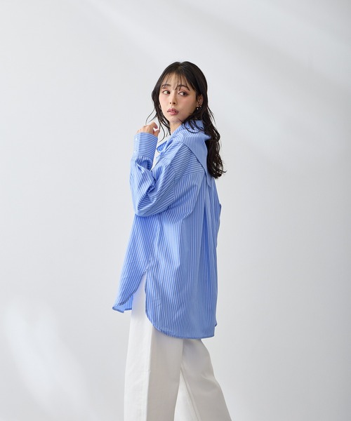 Anclear oui(アンクリアウィ)の「バブーシュカ付きシャツブラウス(シャツ/ブラウス・レディース・ブルー/Yellow/PINK・F)」の16枚目の写真