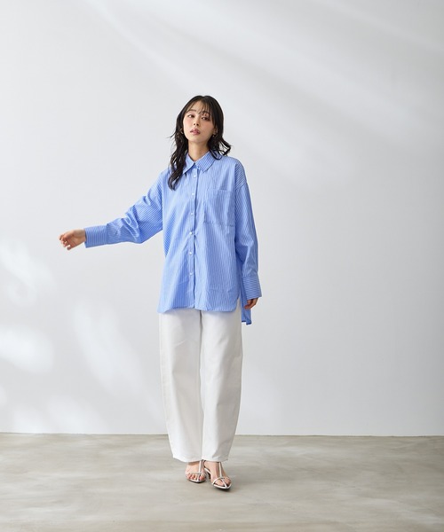 Anclear oui(アンクリアウィ)の「バブーシュカ付きシャツブラウス(シャツ/ブラウス・レディース・ブルー/Yellow/PINK・F)」の19枚目の写真