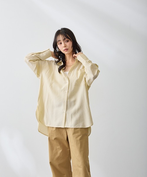 Anclear oui(アンクリアウィ)の「バブーシュカ付きシャツブラウス(シャツ/ブラウス・レディース・ブルー/Yellow/PINK・F)」の21枚目の写真
