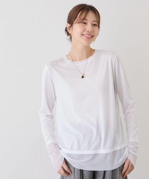 Jayro(ジャイロ)の「シアー切替プルオーバー(Tシャツ/カットソー・レディース・ブラック/グレー/ホワイト系その他・FREE)」の22枚目の写真