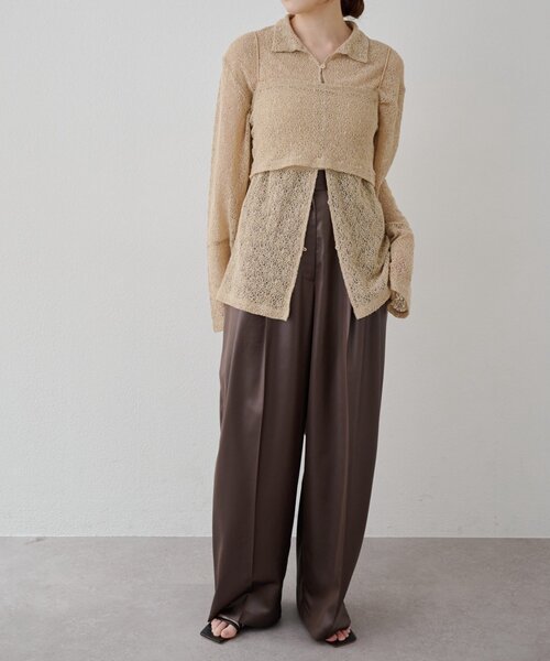 SHENERY（シーナリー）の「【再入荷】絡みレースシャツ×ビスチェSET（T