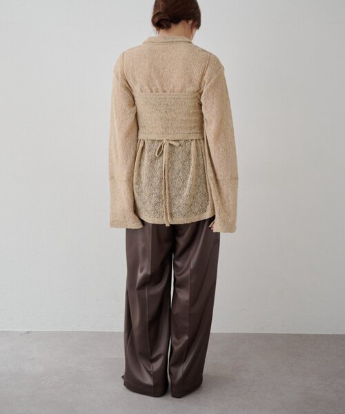 SHENERY（シーナリー）の「【再入荷】絡みレースシャツ×ビスチェSET（T