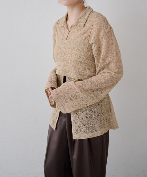 SHENERY（シーナリー）の「【再入荷】絡みレースシャツ×ビスチェSET（T