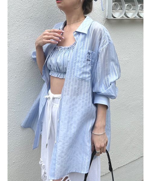 LILY BROWN（リリーブラウン）の「ライオン柄開襟シャツ（シャツ