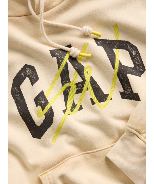 GAP(ギャップ)の「Gap × Sean Wotherspoon ヘビーウェイト フレンチテリー オーバーサイズ クロップド GAPロゴパーカー(パーカー・メンズ・アイボリー・L/M/XL/XS/S)」の9枚目の写真