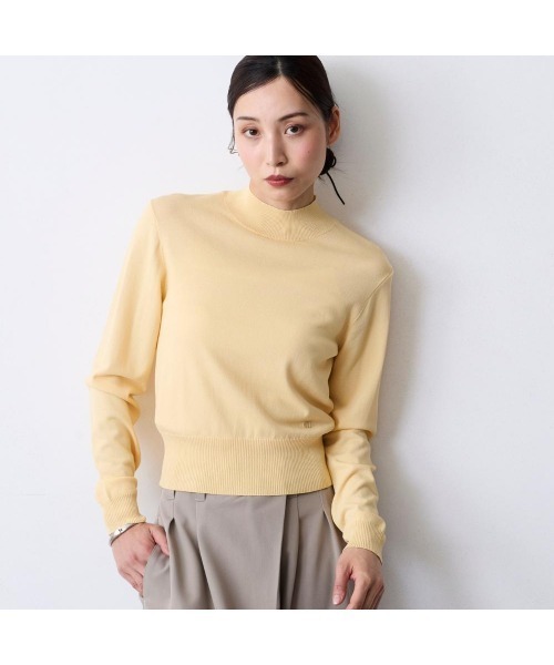 COMMON+HAUS(コモンハウス)の「ハイゲージ クロップドニット(ニット/セーター・レディース・ブラック/グレー/イエロー・M/L)」の4枚目の写真