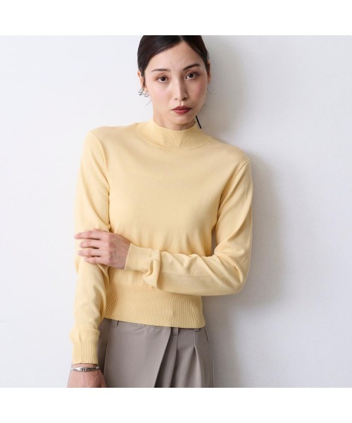 COMMON+HAUS(コモンハウス)の「ハイゲージ クロップドニット(ニット/セーター・レディース・ブラック/グレー/イエロー・M/L)」の6枚目の写真
