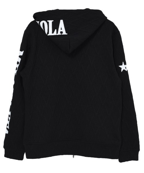VIOLA(ヴィオラ)の「『VIOLA rumore/ヴィオラ ルモーレ』カットJQフルZIP長袖パーカー(パーカー・メンズ・ブラック/オフホワイト・M/L/XL)」の8枚目の写真