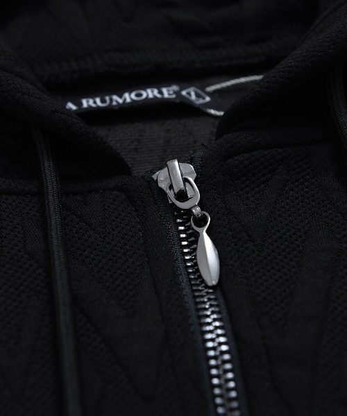 VIOLA(ヴィオラ)の「『VIOLA rumore/ヴィオラ ルモーレ』カットJQフルZIP長袖パーカー(パーカー・メンズ・ブラック/オフホワイト・M/L/XL)」の17枚目の写真