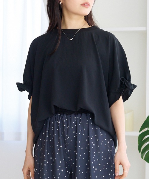 LAVEANGE(ラビアンジェ)の「ストレッチジョーゼットTブラウス|Tシャツより上品、ブラウスより気楽/オフィスカジュアル/半袖/きれいめブラウス/きれいめTシャツ(シャツ/ブラウス・レディース・オフホワイト/ブラック・5L/4L/3L/LL/M)」の22枚目の写真