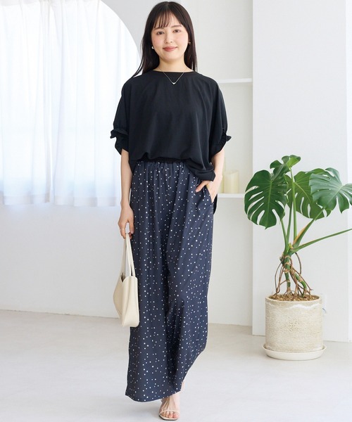 LAVEANGE(ラビアンジェ)の「ストレッチジョーゼットTブラウス|Tシャツより上品、ブラウスより気楽/オフィスカジュアル/半袖/きれいめブラウス/きれいめTシャツ(シャツ/ブラウス・レディース・オフホワイト/ブラック・5L/4L/3L/LL/M)」の20枚目の写真