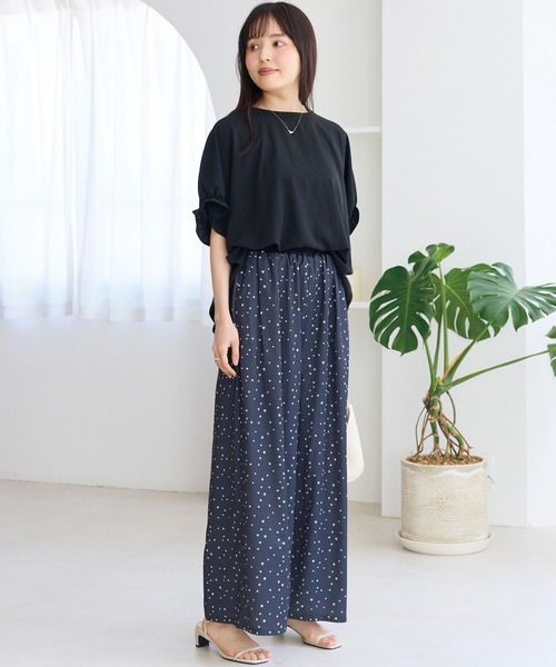 LAVEANGE(ラビアンジェ)の「ストレッチジョーゼットTブラウス|Tシャツより上品、ブラウスより気楽/オフィスカジュアル/半袖/きれいめブラウス/きれいめTシャツ(シャツ/ブラウス・レディース・オフホワイト/ブラック・5L/4L/3L/LL/M)」の21枚目の写真