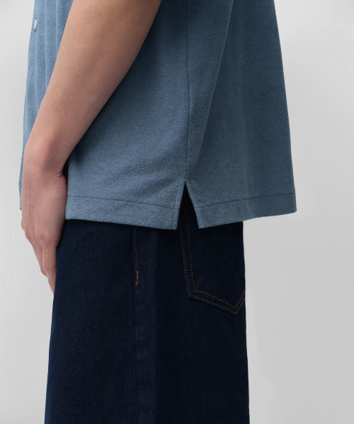 MUSINSA STANDARD（ムシンサスタンダード）の「テリークロス半袖シャツ [ブルーグレー]（シャツ/ブラウス・メンズ・その他・SMALL/MEDIUM/LARGE/X-LARGE/2XL）」の6枚目の写真