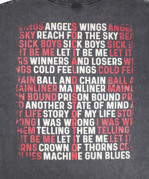 giant Vintage(ジャイアントヴィンテージ)の「【GIANT01】【Giant Vintage/ジャイアント ヴィンテージ】SOCIAL DISTORTION SKELLY SONG TITLE FRONT SCREEN PRINT OVERSIZED BOX SILHOUETTE T-SHIRTS(Tシャツ/カットソー・メンズ・ブラック系その他・LARGE/SMALL/MEDIUM/X-LARGE)」の9枚目の写真
