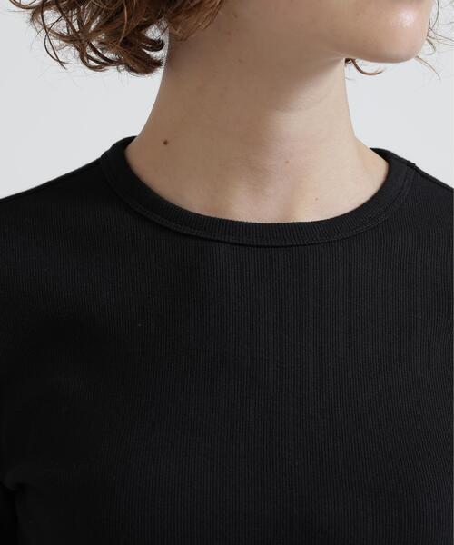 AVIREX(アヴィレックス)の「《DAILY/WOMAN》L/S CREW NECK T-SHIRT(Tシャツ/カットソー・レディース・ブラック/ホワイト・M/S)」の9枚目の写真