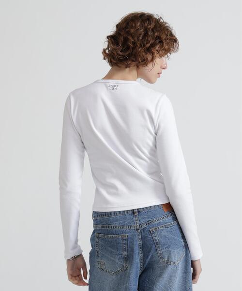 AVIREX(アヴィレックス)の「《DAILY/WOMAN》L/S CREW NECK T-SHIRT(Tシャツ/カットソー・レディース・ブラック/ホワイト・M/S)」の20枚目の写真