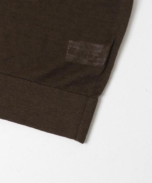 URBAN RESEARCH DOORS(アーバンリサーチドアーズ)の「Ramie High Gauge KnitPolo(ポロシャツ・メンズ・チャコールグレー/ブラウン・MEDIUM/LARGE)」の8枚目の写真