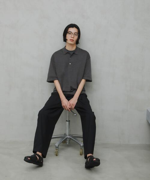 URBAN RESEARCH DOORS(アーバンリサーチドアーズ)の「Ramie High Gauge KnitPolo(ポロシャツ・メンズ・チャコールグレー/ブラウン・MEDIUM/LARGE)」の15枚目の写真