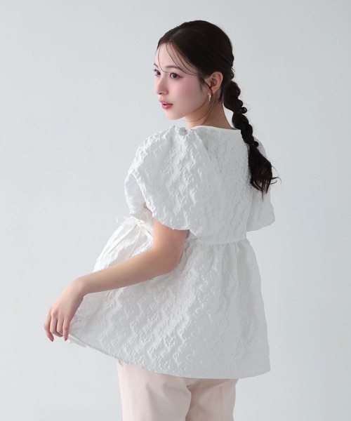 Fit more（フィットモア）の「カシュクールバルーンスリーブトップス（その他トップス・レディース・ブルー/ピンク/ホワイト・FREE）」の15枚目の写真