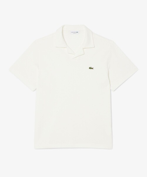 LACOSTE(ラコステ)の「コットン×リネン オープンカラーネックポロシャツ(ポロシャツ・メンズ・ベージュ/オフホワイト/ブラック・4/5/2/3)」の20枚目の写真
