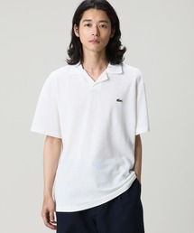 LACOSTE（ラコステ）の「コットン×リネン オープンカラーネックポロシャツ（ポロシャツ）」