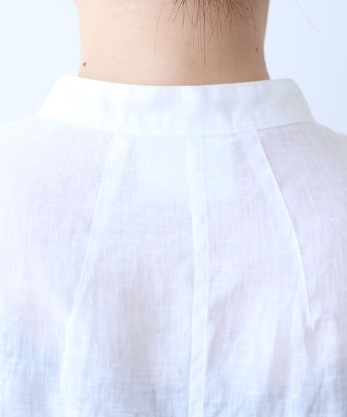 yuni(ユニ )の「60/1Linen french sleeve long blouse(シャツ/ブラウス・レディース・ホワイト/ブラック・FREE)」の18枚目の写真