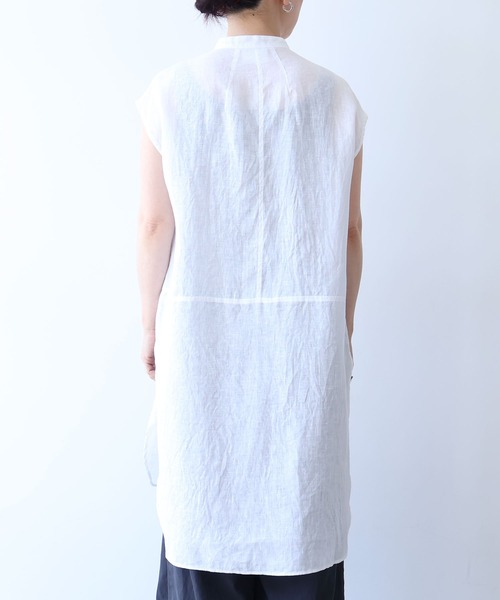 yuni(ユニ )の「60/1Linen french sleeve long blouse(シャツ/ブラウス・レディース・ホワイト/ブラック・FREE)」の16枚目の写真