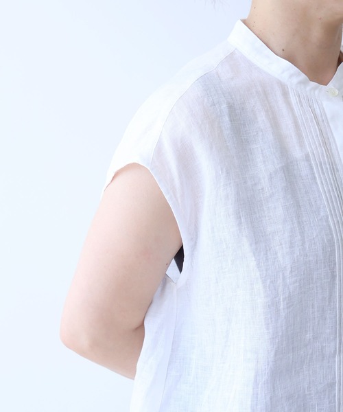 yuni(ユニ )の「60/1Linen french sleeve long blouse(シャツ/ブラウス・レディース・ホワイト/ブラック・FREE)」の19枚目の写真