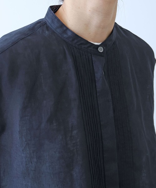 yuni(ユニ )の「60/1Linen french sleeve long blouse(シャツ/ブラウス・レディース・ホワイト/ブラック・FREE)」の7枚目の写真