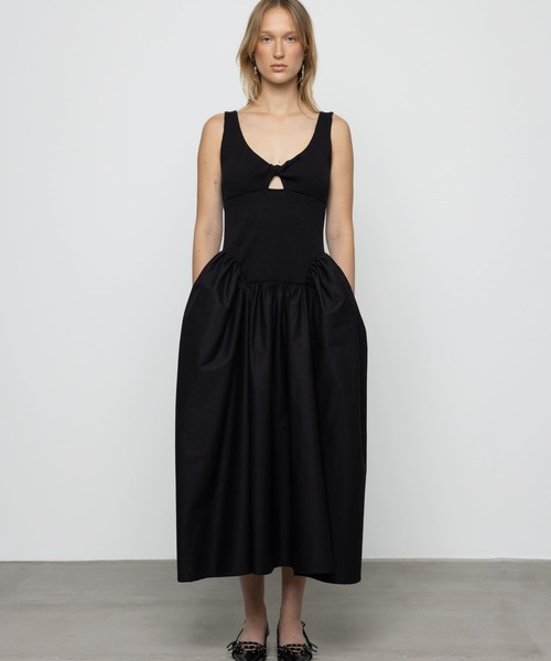 URBAN RESEARCH(アーバンリサーチ)の「ESTHE RIB POPLIN DRESS(ワンピース・レディース・ブラック・SMALL)」の12枚目の写真