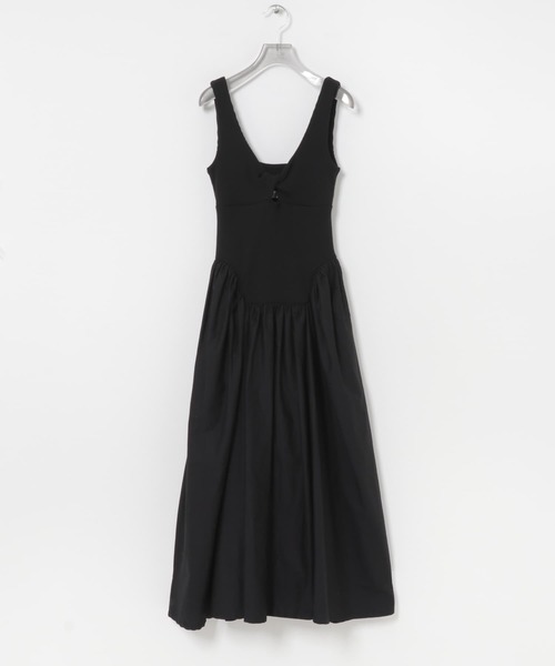 URBAN RESEARCH(アーバンリサーチ)の「ESTHE RIB POPLIN DRESS(ワンピース・レディース・ブラック・SMALL)」の4枚目の写真