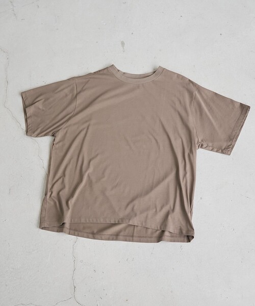 coen(コーエン)の「【Cool Hug Cotton / クールハグコットン】 ゆるTシャツ(接触冷感)(Tシャツ/カットソー・レディース・モカ/ブラック/オフホワイト/ターコイズブルー・M/L)」の13枚目の写真
