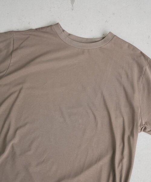 coen(コーエン)の「【Cool Hug Cotton / クールハグコットン】 ゆるTシャツ(接触冷感)(Tシャツ/カットソー・レディース・モカ/ブラック/オフホワイト/ターコイズブルー・M/L)」の12枚目の写真
